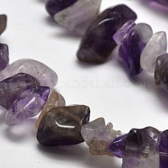 Chip Natural Amethyst Beads Strands&nbsp;LS-G-N0134-19