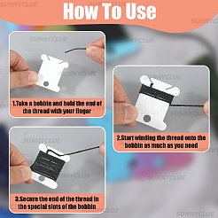 200Pcs PVC Plastic Thread Winding Boards&nbsp;TOOL-SC0001-83B