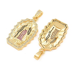 Brass Micro Pave Cubic Zirconia Pendants&nbsp;CU-CBA56CE-02G