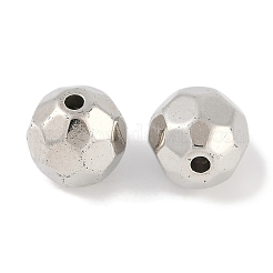 CCBプラスチックビーズ  ラウンド  多面カット  17x16.5mm  穴：3mm&nbsp;ALUM-U001-01B-08