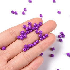 180g 15色ベーキングペイントk9ガラスシードビーズ  ラウンド  ミックスカラー  6/0  4~5x2.5~4.5mm  穴：1.2~1.5mm  12 G /カラー&nbsp;SEED-JQ0003-01C-4mm