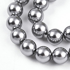Baking Paint Pearlized Glass Pearl Bead Strands&nbsp;HY-N002-5mm-A01