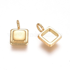 304 Stainless Steel Pendant Cabochon Settings&nbsp;STAS-F222-024G