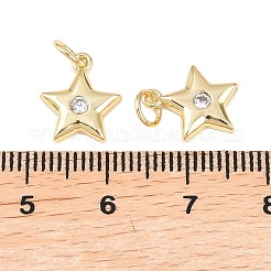 Brass Micro Pave Cubic Zirconia Charms&nbsp;KK-Z146-24G