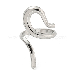 Non-Tarnish 304 Stainless Steel Open Cuff Rings&nbsp;RJEW-K245-91P