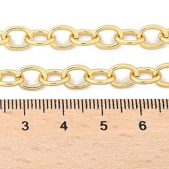 真鍮のアズキチェーンネックレス  カニカン付き  長持ちメッキ  単語幸運  18KGP本金メッキ  24-3/8インチ（61.8cm）&nbsp;NJEW-H206-15G