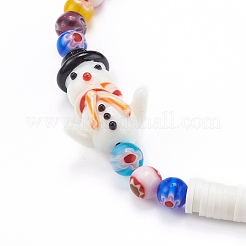 Handmade Lampwork Beaded Mobile Straps for Christmas&nbsp;HJEW-JM00446-05