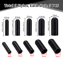 25Pcs 5 Styles Rubber End Caps&nbsp;FIND-WH0173-561