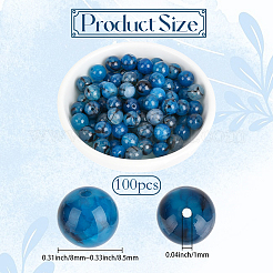 100Pcs Dyed Natural Dragon Veins Agate Beads&nbsp;G-PA0002-39A