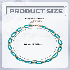 1Pc Acrylic Oval Link Chain Necklaces for Women&nbsp;NJEW-LP0002-96A