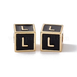 Rack Plating Brass Enamel Beads&nbsp;KK-B060-04G-01L