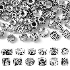 60Pcs 12 Styles Buddhist Theme Tibetan Style Zinc Alloy Spacer Beads&nbsp;FIND-CJ0002-20