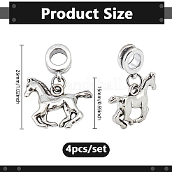 24Pcs Alloy European Dangle Charms&nbsp;PALLOY-PH01870
