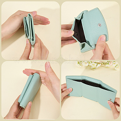 女性用PUレザー財布  長方形  ダークシーグリーン  19~20.3x10x1.15cm&nbsp;AJEW-WH20002-43A