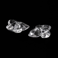 透明なアクリルビーズ  蝶  透明  15.5x20x10mm  穴：1.6mm&nbsp;X-OACR-M011-08