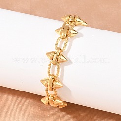 Punk 304 Stainless Steel Spiked Link Chain Bracelets for Women&nbsp;SA-H001-21G