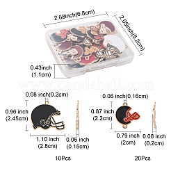 30Pcs 8 Styles Alloy Enamel Links&nbsp;ENAM-FS0002-50