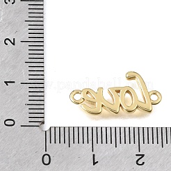 Brass Word LOVE Links Connector Charms&nbsp;KK-C263-09G