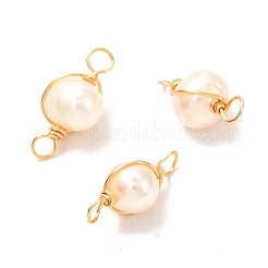 Natural Cultured Freshwater Pearl Beads Links Connectors&nbsp;X1-PALLOY-JF00944