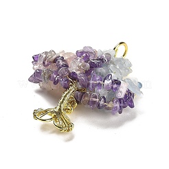 Natural Mixed Gemstone Chip Big Pendants&nbsp;G-F763-06G
