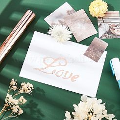 A4ホットスタンピング箔紙  ライトコーラル  19.5x19.5x2.1cm  5 m /ロール&nbsp;DIY-WH0193-02C
