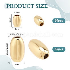 120Pcs 2 Styles Rack Plating Brass Beads&nbsp;KK-PH0015-30