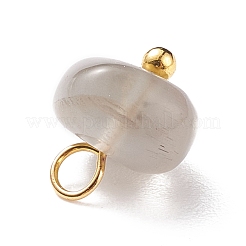 天然混石チャーム  金色の真鍮ループ  チップ  8~10x7~8x7~7.5mm  穴：2~3.5mm&nbsp;PALLOY-JF01675
