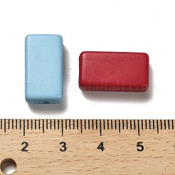 不透明なアクリルビーズ  長方形  ミックスカラー  18.5x10x6mm  穴：2mm  約450個/500g&nbsp;OACR-A030-03
