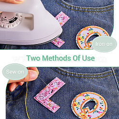 3 Bags Polyester Embroider Self-adhesion Thread Iron on/Sew On Patches&nbsp;PATC-TA0001-52