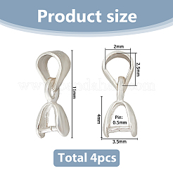 4Pcs 925 Sterling Silver Ice Pick Pinch Bails&nbsp;FIND-HS0002-08A