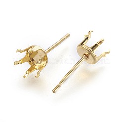 304ステンレススチールスタッドピアス金具  ゴールドカラー  14x3.5x3mm  内径：2.5mm&nbsp;LS-STAS-P221-20G-G
