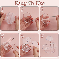 1 Set 5-Tier Round Acrylic Jewelry Riser Stands&nbsp;ODIS-CN0001-06
