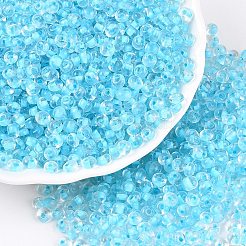 6/0 Inside Colours Transparent Glass Seed Beads&nbsp;SEED-T007-07E