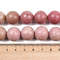 天然石ロードナイトビーズ連売り  ラウンド  16~16.5mm  穴：1.6mm  約24~25個/連  15.35~15.94インチ（39~40.5cm）&nbsp;G-L648-A08-16mm