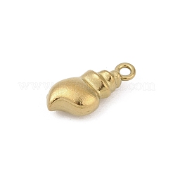 304ステンレススチールチャーム  18KGP本金メッキ  巻き貝  12.5x5.5x4mm  穴：1.2mm&nbsp;STAS-D366-08C-G