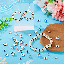 300Pcs 3 Styles Rondelle Brass Rhinestone Spacer Beads&nbsp;RB-TA0001-33P