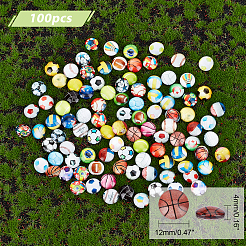 100pcs Glass Cabochons&nbsp;GGLA-PH0001-16