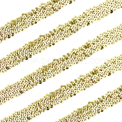 ポリエステルスパンコールトリミング  魚鱗スパンレットトリム  衣装の装飾  フラットラウンド  ゴールド  25~30mm&nbsp;OCOR-WH20012-79C