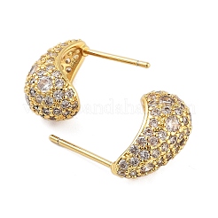 Rack Plating Teardrop Brass Stud Earrings&nbsp;EJEW-N055-25B-G-RS