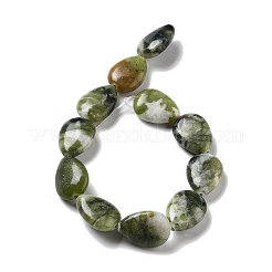天然中国南部翡翠ビーズ連売り  フラットティアドロップ  17.5~18x13~13.5x6mm  穴：1.2~1.4mm  約11個/連  7.56''（19.2センチメートル）&nbsp;G-P528-L01-02