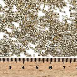 ガラスビーズ  メタリックカラー  シリンダー  丸い穴  ライトゴールド  1.6x1.3mm  穴：0.8mm  約60000個/ポンド&nbsp;SEED-H003-08E