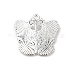 ハロウィンアロイエナメルペンダント  スカルチャーム付きバタフライ  プラチナ  ブラック  22.5x23x3mm  穴：1.8mm&nbsp;ENAM-I053-C06