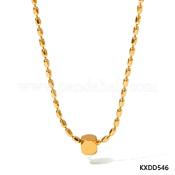 Stainless Steel Cube Pendant Necklaces&nbsp;PW-WG2635D-01