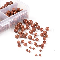 340Pcs 4 Sizes Synthetic Goldstone Beads Strands&nbsp;G-LS0001-11