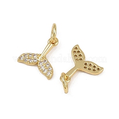 Brass Micro Pave Cubic Zirconia Pendants&nbsp;KK-Z120-04G-02