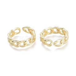 Brass Cuff Rings&nbsp;RJEW-F103-02-G