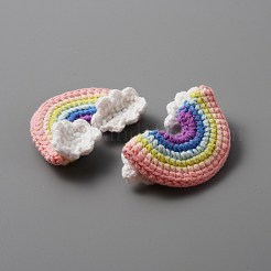 手芸 毛糸 編み物 虹 オーナメント アクセサリー  のための diy 衣装  帽子  バッグ  ヘアアクセサリー  カラフル  39~42x62~70x12~16mm&nbsp;DIY-WH0304-463C