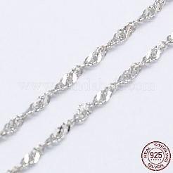 925 Sterling Silver Rope Chains Necklaces&nbsp;STER-E007-2B