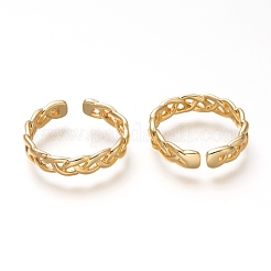 Brass Cuff Rings&nbsp;RJEW-P018-15G
