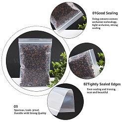 丈夫なプラスチック製ジップトップバッグ  トランスペアレント  再封可能なバッグ  透明  15x10cm  片側の厚さ：5.9ミル（0.15mm）  100個/袋&nbsp;OPP-WH0005-12E